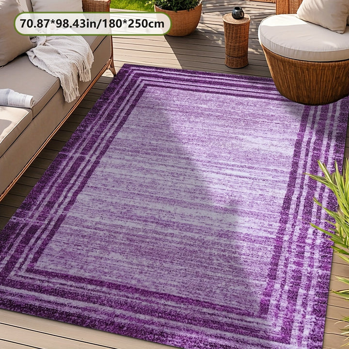 Alfombra de Exterior Golden Diamond Velvet + 800g/m² con Revestimiento de Punto Suave, Diseño Degradado en Morado, Estilo Moderno, Decoración para el Hogar, Ideal para Patio, Camping y Picnic, Perfecta para Primavera y Verano, Disponible en Varios Tamaño
