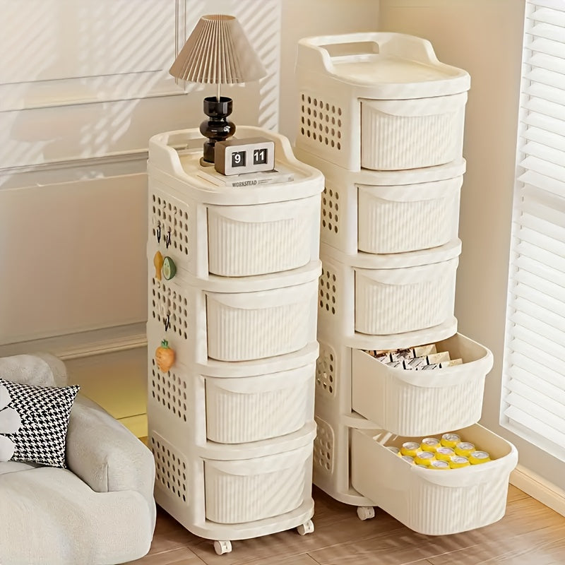 Carrito pequeño para snacks, organizador de juguetes móvil para el suelo, perfecto como regalo de Navidad, con almacenamiento debajo de la cama