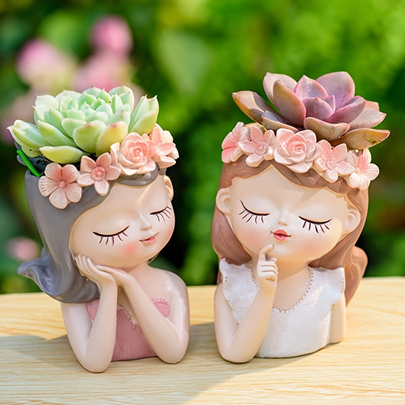 1 Unidad, Maceta De Diseño De Caricatura Lindo, Maceta De Flores Suculentas Mini Con Opción De Sistema De Drenaje, Ideal Para Suculentas Y Plantas Pequeñas