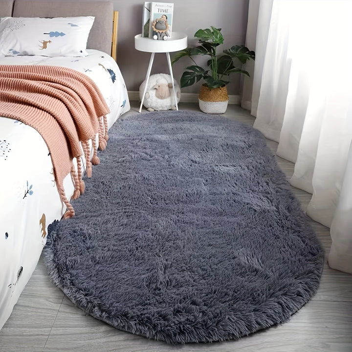 Alfombra ovalada para dormitorio junto a la cama, tapete para cabecera, tapete para mesa de café de sala de estar