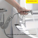 Kit de ducha manual a presión de acero inoxidable con manguera y soporte de pared, boquilla autolimpiante para baño/ducha/limpieza de mascotas, diseño resistente a fugas, acabado clásico en cromo, sin accesorios incluidos, cabezal de ducha para baño, con