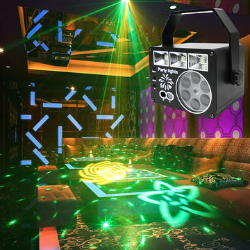Proyector de Luz Estroboscópica LED con USB y Control Automático y por Voz - , Activado Remotamente para Fiestas, Raves y Decoraciones de Eventos (Lunes Cibernético, Navidad, Acción de Gracias, Día de los Muertos, Diwali)