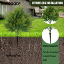 3 piezas de ARTGOOD, ramas de cedro artificial con estacas, 23,62" de verdor para el hogar, jardín, decoración de bodas, ramas de pino falso grandes para uso interior y exterior (sin maceta incluida)