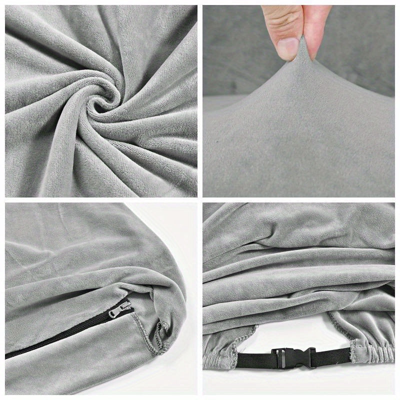 Fundas para Silla de Oficina con Cubiertas para Reposabrazos para Silla Giratoria, Gris Claro