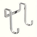 1 gancho de acero inoxidable en forma de S, gancho resistente para puerta sin taladro con acabado pulido, organizador multiusos para cocina, sala o habitación, ideal para colgar llaves, toallas, bolsas y más, ganchos utilitarios