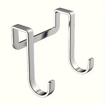1 gancho de acero inoxidable en forma de S, gancho resistente para puerta sin taladro con acabado pulido, organizador multiusos para cocina, sala o habitación, ideal para colgar llaves, toallas, bolsas y más, ganchos utilitarios