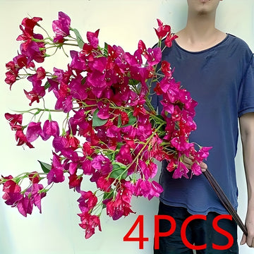 Un juego de 4 enredaderas artificiales de glicina con alta resistencia al óxido, plástico, para decoración del hogar, bodas y jardines - incluye sin contenedor - ideal para Navidad, Halloween, Pascua, Acción de Gracias y San Valentín