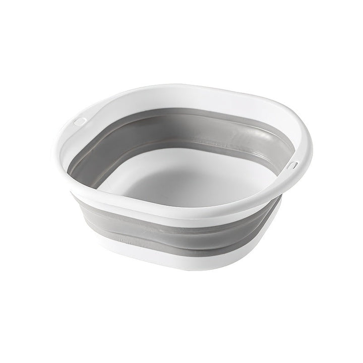 Bacineta de lavandería plegable y portátil - Diseño moderno para baños de pies y lavado de RV, bañera de pies de plástico duradera de uso múltiple sin necesidad de electricidad, compacta y viajera para apartamentos, camping y uso doméstico, lavadora port