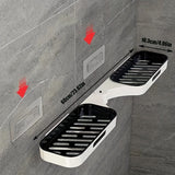 Maximiza el espacio en tu baño con este estante de plástico montado en la pared