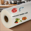 Rollo de Bolsas para Sellado al Vacío de 20 cm de Ancho y 10 m de Largo para Almacenamiento de Alimentos - Rollo Hermético Extra Grueso para Mantener la Frescura de Carne, Queso, Verduras y Frutas, Resistente para Congelador, Mantiene los Alimentos Fresc