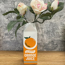 1 pieza de jarrón de jugo de naranja vintage - Cerámica decorativa con diseño de rodaja de naranja realista, estilo bohemio para hogar/coche/escritorio, no necesita batería, jarrones decorativos para el hogar.