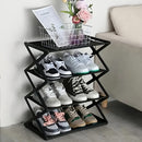 1 Juego de 4 Niveles de Estante de Zapatos Ahorrador de Espacio - Estante de Zapatos Duradero de PP, Fácil Montaje, con un Diseño Elegante y Sencillo, Adecuado para Vestíbulos y Dormitorios, Puede Albergar Zapatillas y Zapatos Casuales, Lavable a Mano