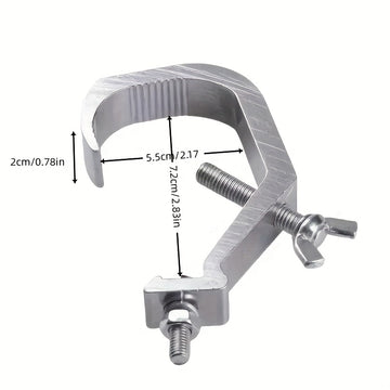 7pcs Ganchos de luz de aluminio ajustables para escenario - Duraderos, portátiles, no requieren batería, ideales para uso al aire libre, equipo de iluminación de escenario | Soporte de luz ajustable | Aluminio duradero