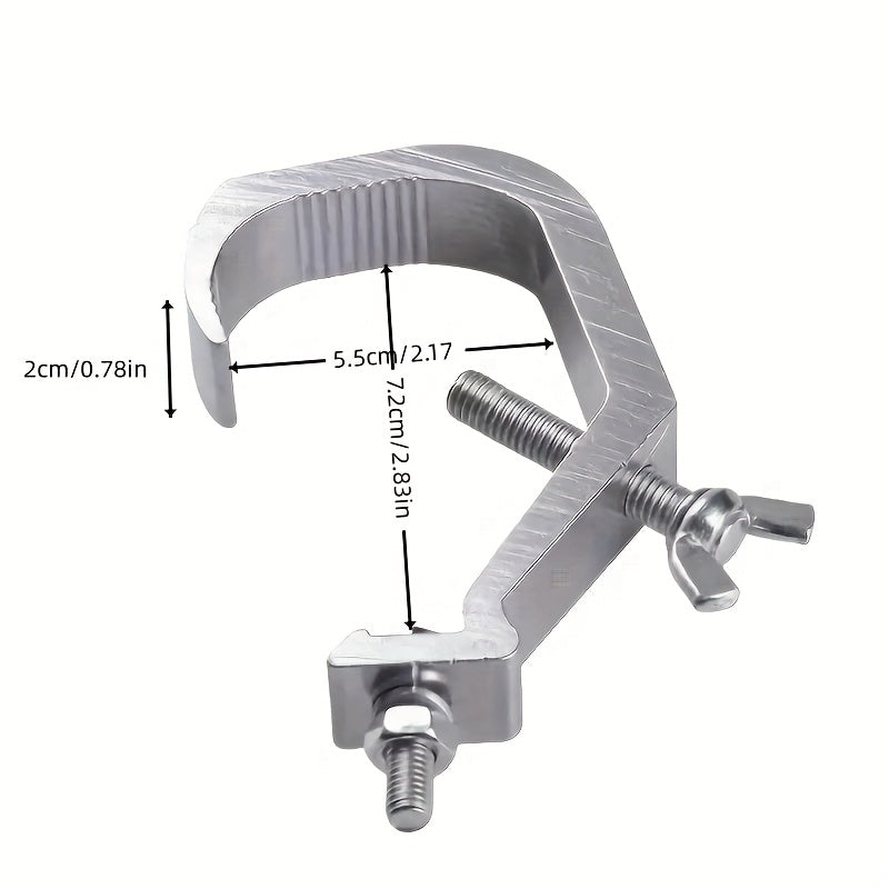 7pcs Ganchos de luz de aluminio ajustables para escenario - Duraderos, portátiles, no requieren batería, ideales para uso al aire libre, equipo de iluminación de escenario | Soporte de luz ajustable | Aluminio duradero
