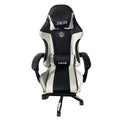 Silla ergonómica para juegos con cojín de látex y relleno de esponja, respaldo ajustable, marco de nailon resistente, mecanismo giratorio, material de madera dura y vidrio, apoyabrazos, para uso en el hogar y la oficina.