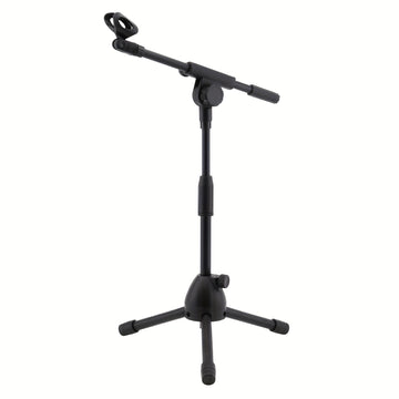 Soporte de Micrófono Retráctil de Brazo Oscilante Montado en el Suelo para Actuaciones en Escenario/Conciertos con Trípode, Soporte de Trípode