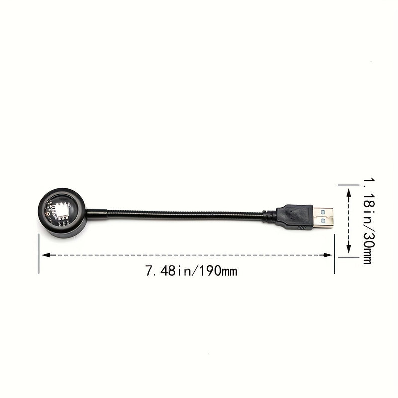 Lámpara De Iluminación De Escenario De Fiesta Con Control De Sonido, Lámpara De Atmósfera Podrida, Lámpara De Proyección De Ritmo De Música Para El Hogar Con USB, Lámpara De Bola Mágica LED Para Coche