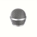 Cabeza de reemplazo de malla metálica para SM58/BETA58/BETA87 de BOMGE - Ventilación de micrófono de mano de hierro duradera para Shure BLX4/PGX4/QLXD4/SLX4/ULXD4, no necesita batería, equipo de audio profesional, acabado metálico elegante, construcción
