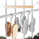 5 piezas de ganchos para zapatos de acero inoxidable sólido, diseño de ahorro de espacio de metal resistente a la oxidación, fácil de ensamblar, caja de almacenamiento de zapatos multifunción impermeable, adecuada para uso doméstico o de venta al por may