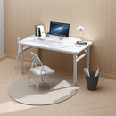 Mesa plegable blanca - Diseñada compactamente para hogar, oficina, dormitorios y espacios pequeños. Incluye marco con sillas, adecuado para todas las estaciones.