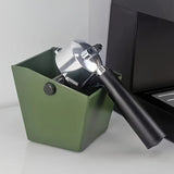 1pc Recipiente Duradero para Posos de Café ABS - Verde Elegante, Sin Necesidad de Energía, Ideal para Máquinas de Espresso y Molinillos - Fácil de Limpiar