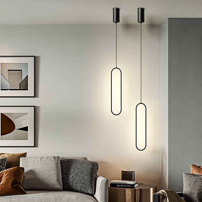 2 piezas, lámpara colgante de arte de hierro para techos, incluye luz LED cálida y blanca, acrílico sin parpadeo, adecuada para restaurantes, salas de estar, dormitorios, bares, etc.