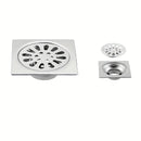 Desagüe de Piso Cuadrado de Acero Inoxidable con Control de Olores - Atrapapelos Multifuncional para Ducha, Accesorio Esencial para el Baño