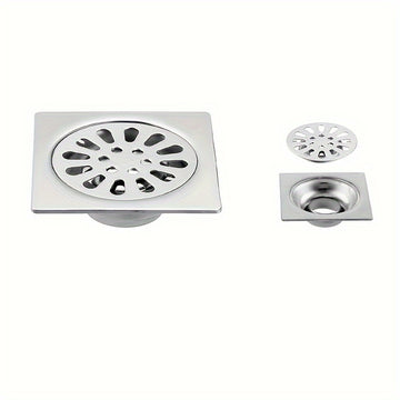 Desagüe de Ducha y Suelo para Baño de Acero Inoxidable de Doble Uso - Recolector de Cabello Desmontable y Desodorante con Diseño Antioxidación, Filtro Fácil de Limpiar para Baños Modernos