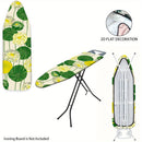 2D Plano, Cubierta de Tablero de Planchar 2D Plano - Lavable, Fácil de Instalar, Se Ajusta a la Mayoría de Tableros de Planchar de Tamaño Estándar, Patrón Floral Vibrante con Flores Amarillas y Hojas Verdes, Decoración del Hogar para Verano y Otoño, No I