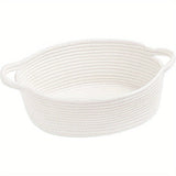 Canasta de Almacenamiento Tejida a Mano con Cuerda de Algodón de Amazon - Organizador Moderno de Gran Capacidad para Juguetes, Mantas, Ropa Sucia - Canasta Decorativa Blanca Personalizable DIY, Diseño Robusto con Asas