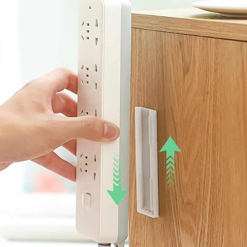 Soporte Adhesivo para Regleta de 1 Pieza sin Taladro - Montado en la Pared, Organizador de Enchufes Sin Rastro para Electrodomésticos de Cocina