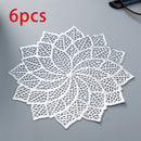 6pcs, Posavasos de Hoja del Árbol de la Riqueza, Tapete Aislante para Decoración de Mesa de Comedor en Casa