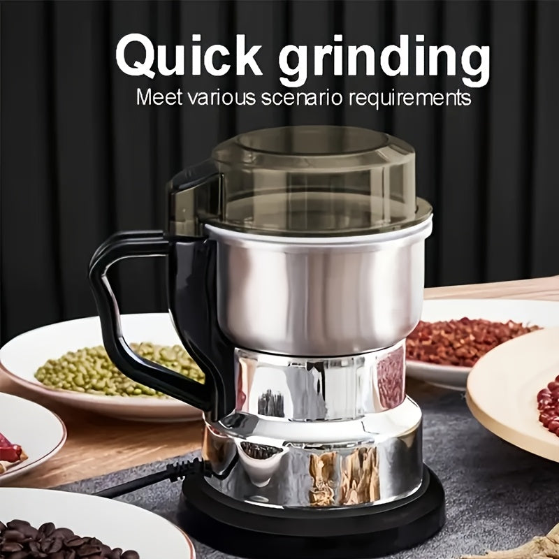 1 pieza de molinillo multifuncional - Molinillo de alta potencia para moler frijoles, lentejas, nueces y más, 201 acero inoxidable con 25000 RPM, 110V, enchufe de EE. UU., perfecto para uso en cocina y regalos de vacaciones, mini molinillo para cocina, r