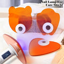 1 pieza de escudo de cuidado de los ojos en forma de corazón de oso de acrílico - Adecuado para el cuidado de las uñas en casa y en el salón, protección contra la luz azul, sin olor, fácil de usar, herramienta de protección contra la luz para secar el ge
