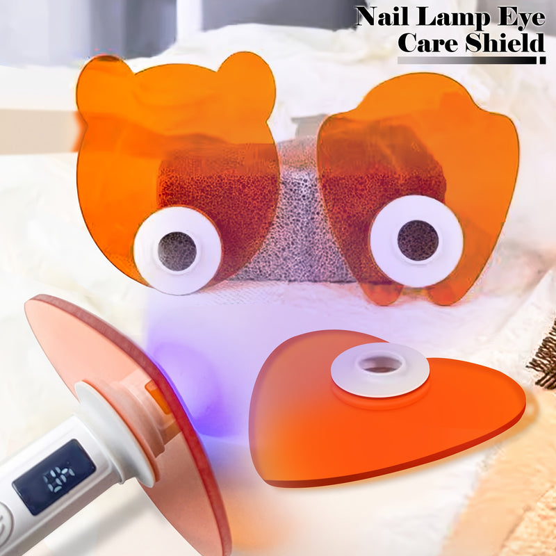 1 pieza de escudo de cuidado de los ojos en forma de corazón de oso de acrílico - Adecuado para el cuidado de las uñas en casa y en el salón, protección contra la luz azul, sin olor, fácil de usar, herramienta de protección contra la luz para secar el ge