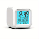 Reloj Despertador Digital LED de Colores con Visualización de Temperatura - Silencioso, Luminoso, Diseño Cuadrado, Pronóstico Meteorológico de 7 Días, Mostrador de Fecha y Hora, Funciona con Pilas AAA (Pilas No Incluidas), Relojes para Dormitorios