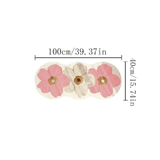 Alfombra floral esponjosa de poliéster, 1000g, 10mm de grosor, para dormitorio, uso en interiores, lavable a máquina, antideslizante, forma irregular