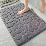 Alfombra de baño de felpa coral tejida plana, suave, de perfil bajo, con respaldo antideslizante de PVC, lavable a máquina, rectangular, 450 gramos por metro cuadrado: una alfombra de baño súper suave y absorbente para comodidad y estilo