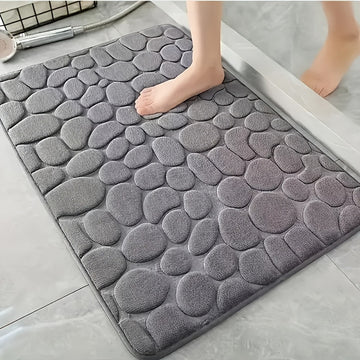 Alfombra de baño de felpa coral tejida plana, suave, de perfil bajo, con respaldo antideslizante de PVC, lavable a máquina, rectangular, 450 gramos por metro cuadrado: una alfombra de baño súper suave y absorbente para comodidad y estilo
