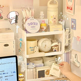 1 estante de almacenamiento de agujeros de escritorio, estantería multifuncional con soporte para bolígrafos y cesta de almacenamiento, esencial para dormitorios y oficinas, diseño de ganchos, almacenamiento clasificado es más organizado.