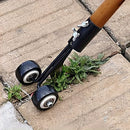 Herramienta manual para deshierbar - Removedor de césped de jardín de metal 2 en 1 con rodillo, no requiere electricidad, extractor manual duradero para el cuidado del césped del jardín