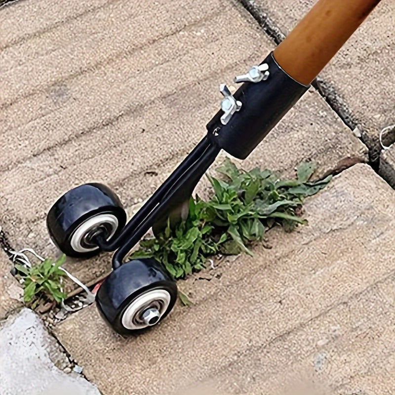 Herramienta manual para deshierbar - Removedor de césped de jardín de metal 2 en 1 con rodillo, no requiere electricidad, extractor manual duradero para el cuidado del césped del jardín
