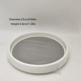 Plato giratorio de silicona antideslizante - 1pc Organizador rotativo multifuncional para armario de cocina, despensa, refrigerador, baño, encimera - Soporte de especias, portacósmeticos, modelo sin carga