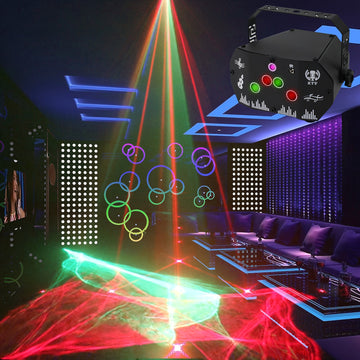 1-Pack Luces DJ con Control Remoto Alimentadas por USB - Iluminación LED RGB Cambiante para Escenarios, Fiestas, Bodas, Navidad y Diwali - Compatible con PC/Laptop (Sin Pilas Necesarias), Luces de Disco para Eventos, Decoración Vibrante, Alta Calidad, Id