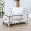 Porta pañuelos de lujo y estilo vintage europeo - Dispensador de papel con diseño floral, material plástico, decoración para mesa o coche, versátil para múltiples escenarios, adecuado para todas las estaciones