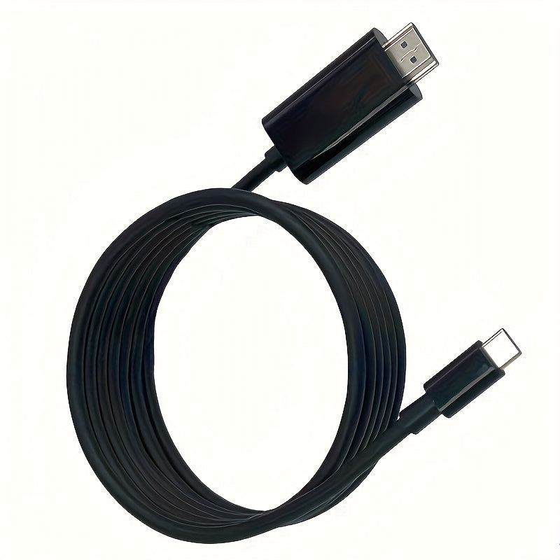 4K 60Hz Cable USB3.1 Tipo C a HDTV de 2m/78,14 pulgadas/6,56 pies, Plug and Play, Compatible con MacBook, iPad, iPhone, Teléfono móvil, Tableta y Portátil