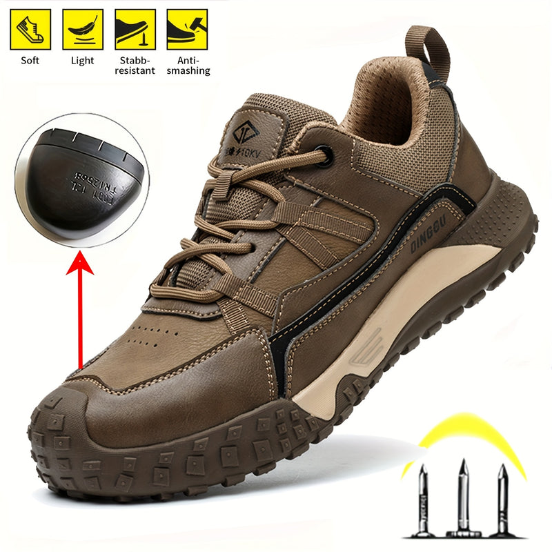 Botas de Seguridad para Hombre, Punta de Acero, Antideslizantes, Resistentes a Impactos y Perforaciones, Calzado Multifuncional de Alta Calidad para Caza, Senderismo y Uso Diario o Casual