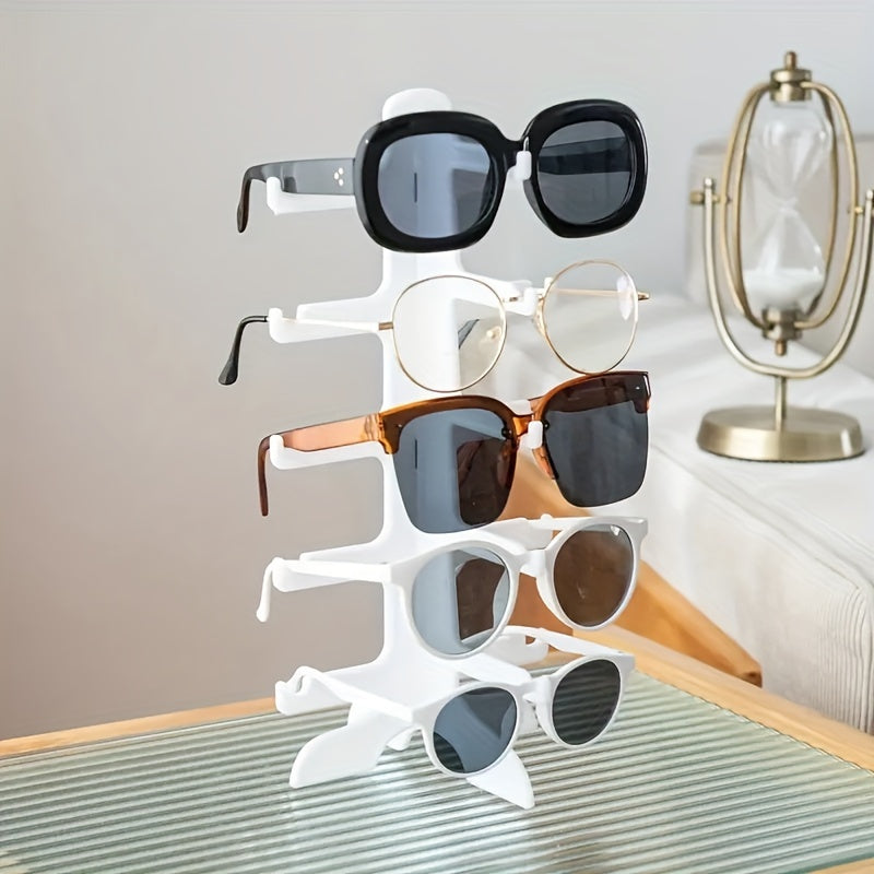 1pieza Negro 6 Pares de Soporte de Gafas de Plástico para Hombre y Mujer, Almacenamiento de Gafas de Sol, Soporte de Visera, Almacenamiento de Gafas en el Mostrador de la Tienda, Torres de Joyería