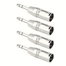 Adaptador TRS Estéreo a XLR de 1/4 Pulgada, Conector Masculino XLR a Cuarto de Pulgada (6.35 mm) para Audio Balanceado Compatible con Micrófonos y Mezcladores