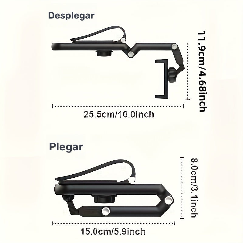 Soporte para Teléfono Móvil en Visera de Coche, Rotación de 360 Grados, Material ABS, Adecuado para el Tablero, Soporte para Teléfono Móvil Impermeable con Función de Rotación